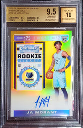 JA MORANT 2019-20 CONTENDERS PREMIUM GOLD PRIZM ROOKIE AUTO #/10 BGS 9.5/10 GEM GRIZZLIES